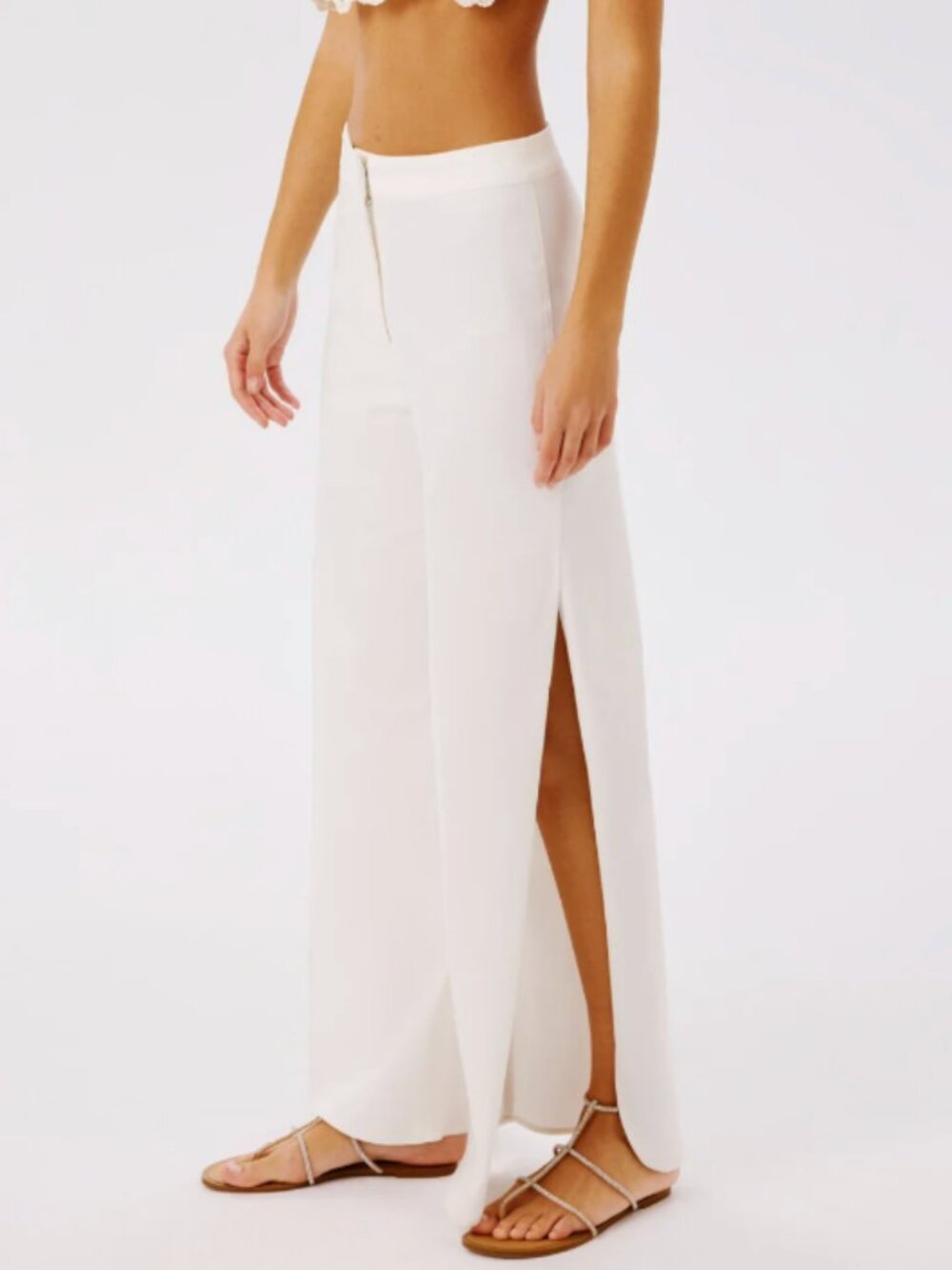 My Beachy Side Alba Denim Pants in Ivory